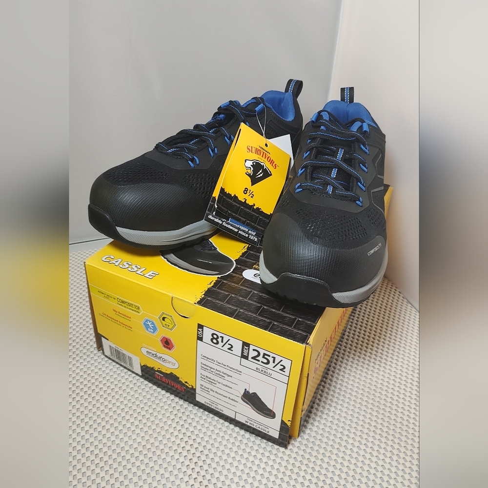 Women's Size 8.5 Herman Survivors Composite Toe Cassle Work Shoes NWT